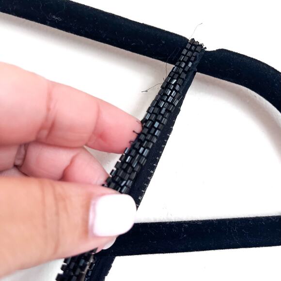 VTG 90s Y2K Whimsigoth Fairy Silk Beaded Maxi Dress Size XS Black Blue Sheer - Picture 16 of 16